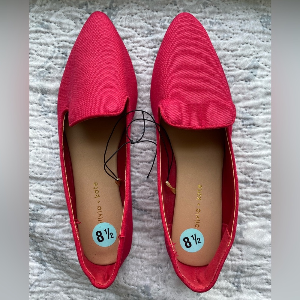 Olivia + Kate Red Flats